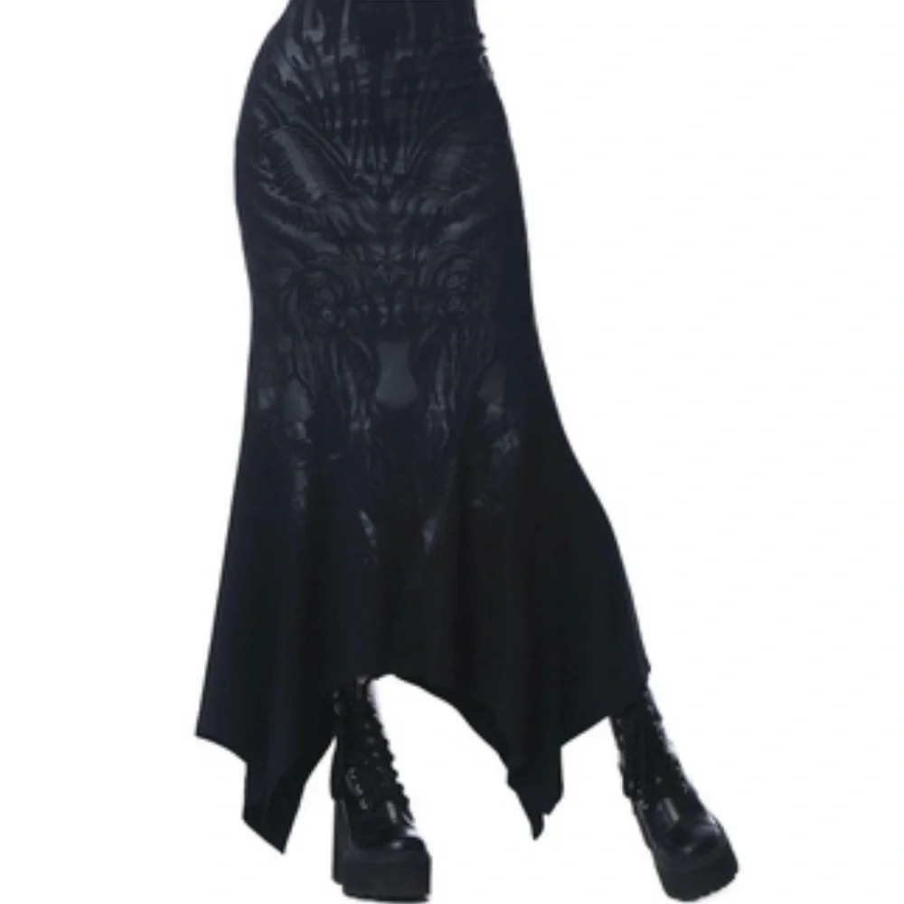 Killstar Women's Black Untamed Midi Skirt. Size XS.